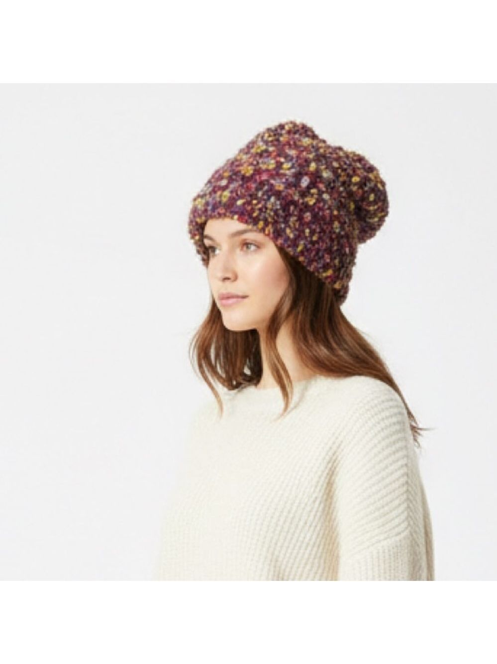 Cajon Fuzzy Textured Pastel Beanie Hat - Fairycore Aesthetic Slouchy Knit Retro